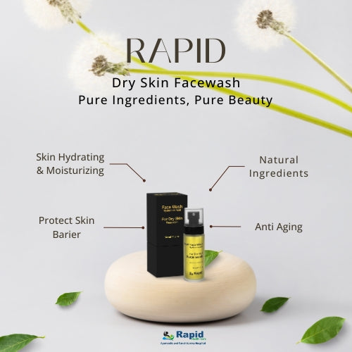 Rapid Hyaluronic Acid - DRY SKIN FACE WASH (with PGA + Vitamin E) 50ML