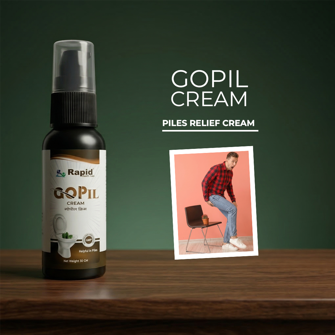 GOPIL Ayurvedic Piles Relief Cream – Fast Relief from Pain, Itching & Swelling