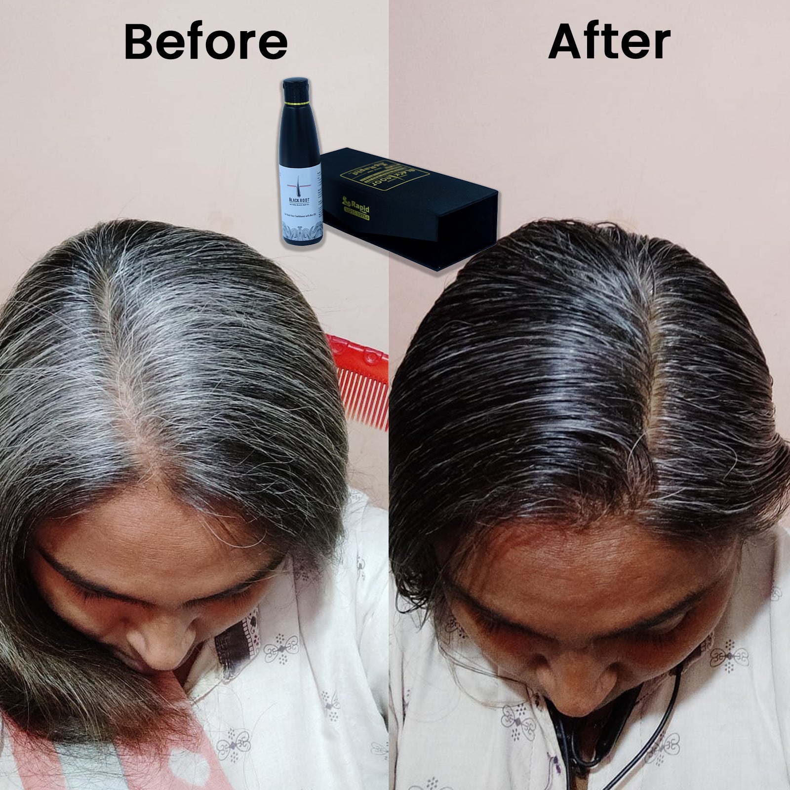 Black Root Natural Hair Oil - 100ml + Free Shampoo 50ml
