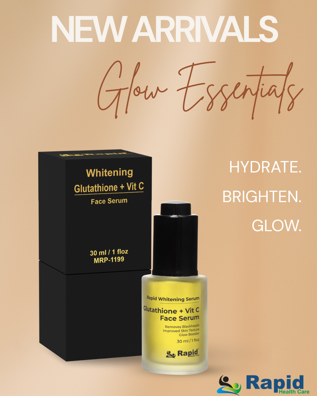 Rapid whitening serum Glutathione + Vit C Face Serum 30ML
