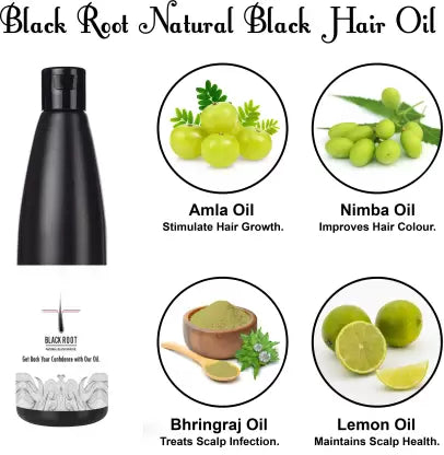 Black Root Natural Hair Oil - 100ml + Free Shampoo 100ml