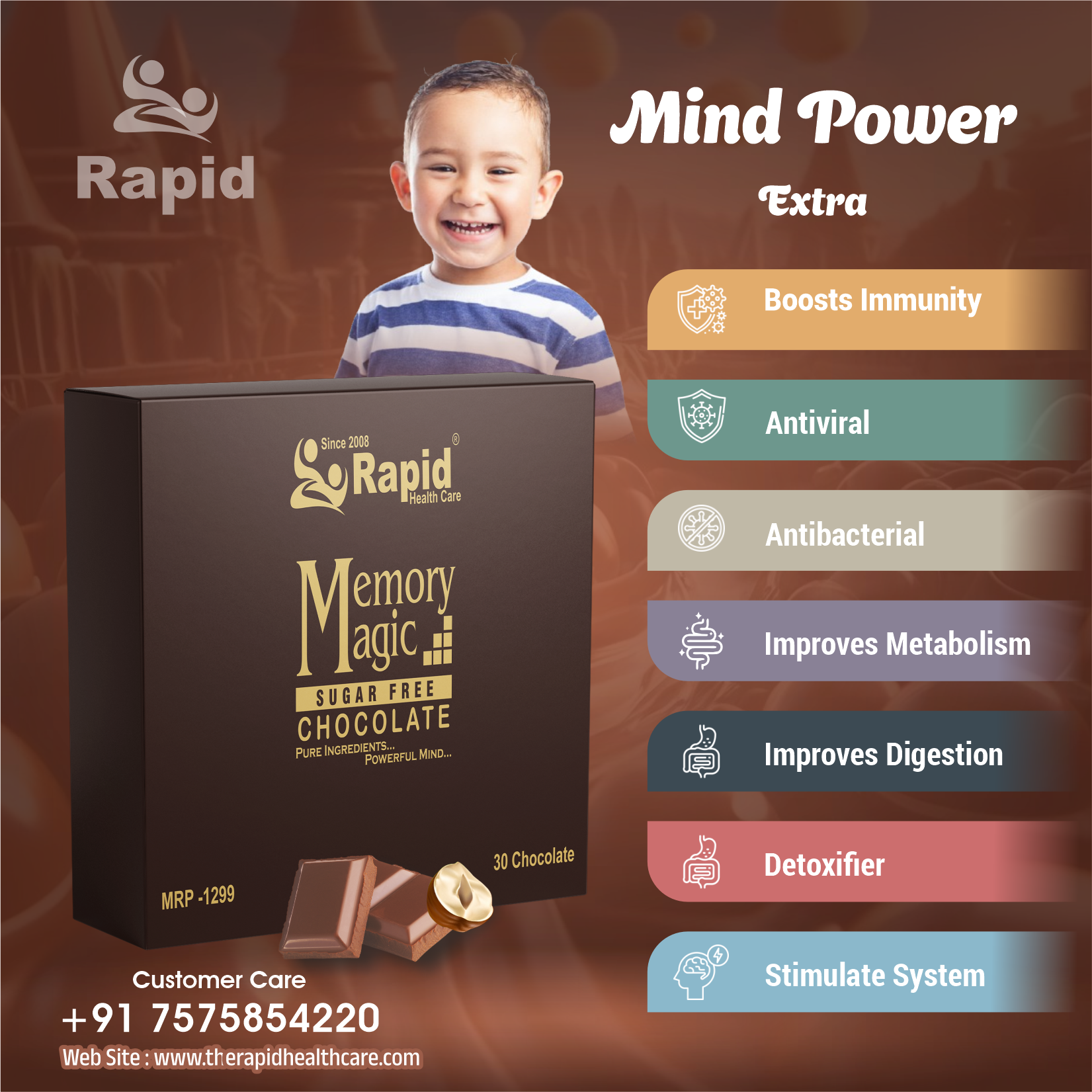 Memory Magic – Chocolate Khao, Memory Power Badhao (Sugar Free)