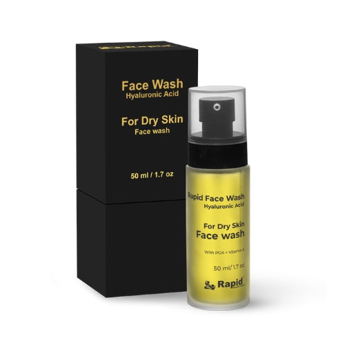 Rapid Hyaluronic Acid - DRY SKIN FACE WASH (with PGA + Vitamin E) 50ML