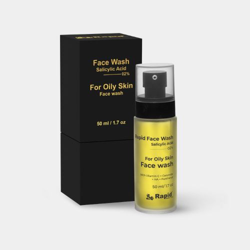 Rapid Salicylic Acid Oily Skin Face Wash (With Vitamin C + Ceramide + HA + Panthenol) 50ML