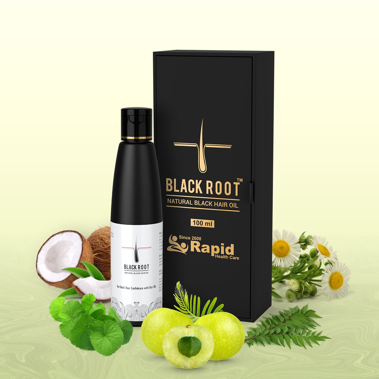 Black Root Natural Hair Oil - 100ml + Free Shampoo 50ml