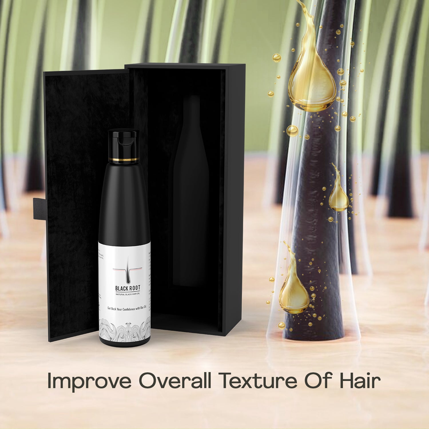 Black Root Natural Hair Oil - 100ml + Free Shampoo 50ml