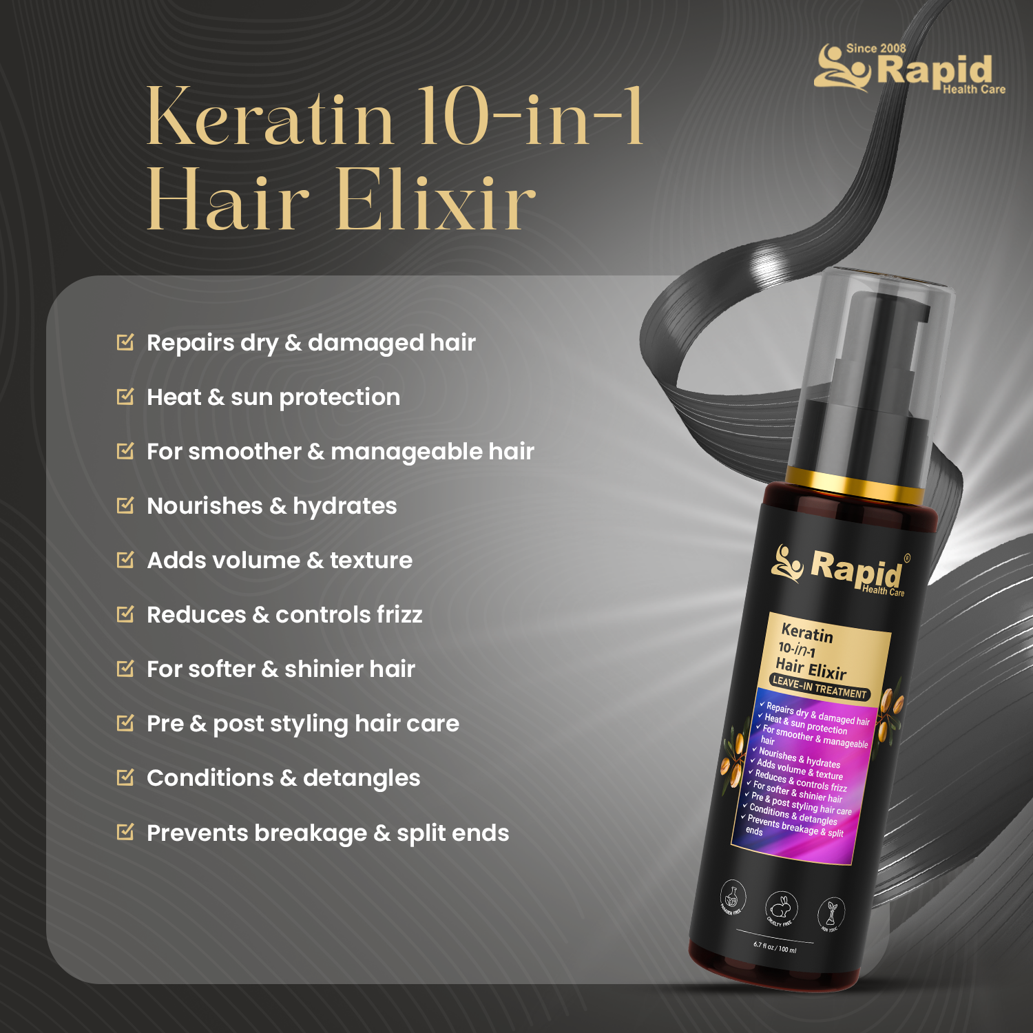 Rapid Keratin 10 in 1 Hair Elixir